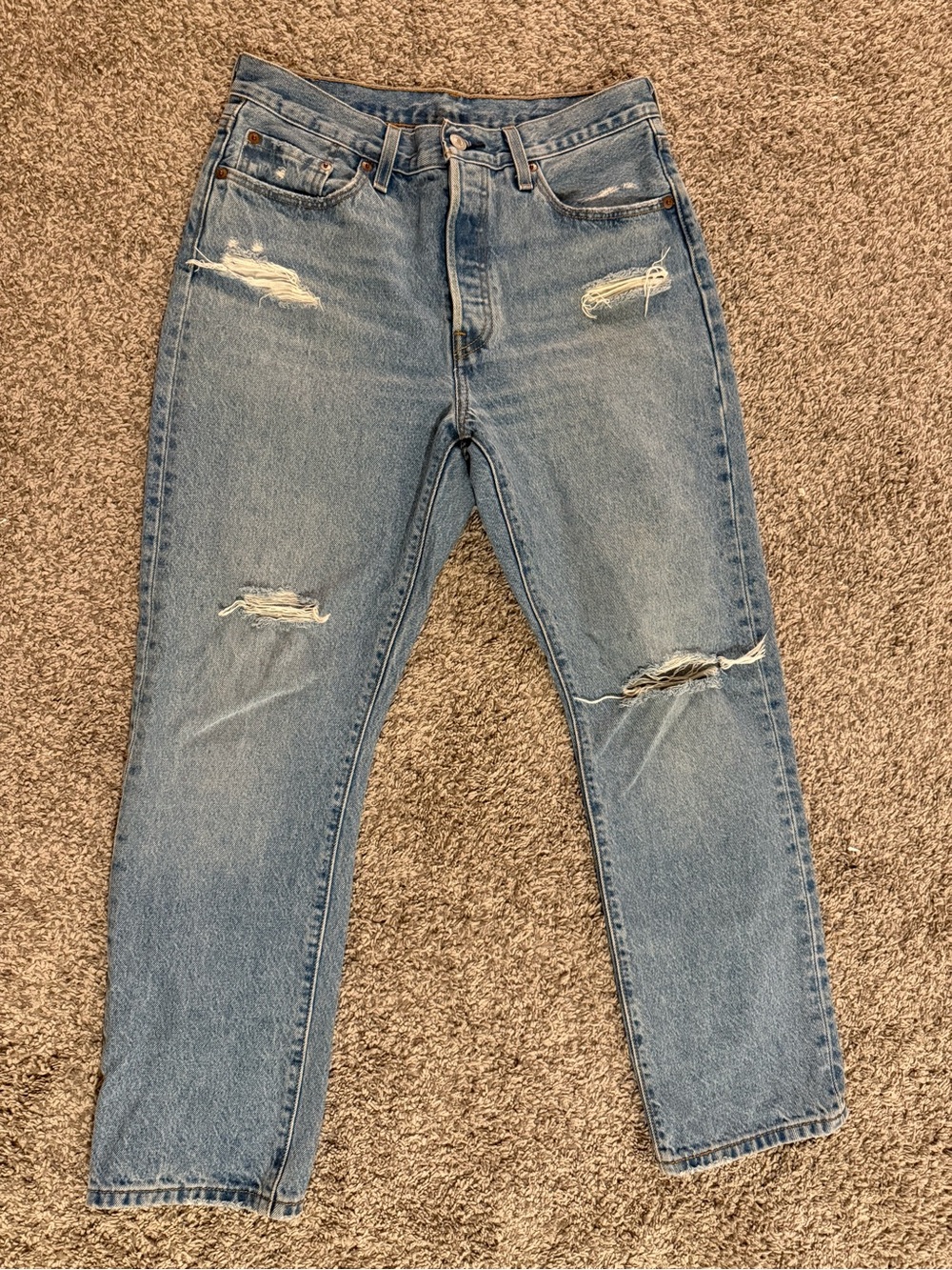 Levi's 501 Distressed Jeans
